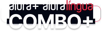 Imagem do combo Alura+ e Alura Língua